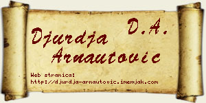 Đurđa Arnautović vizit kartica